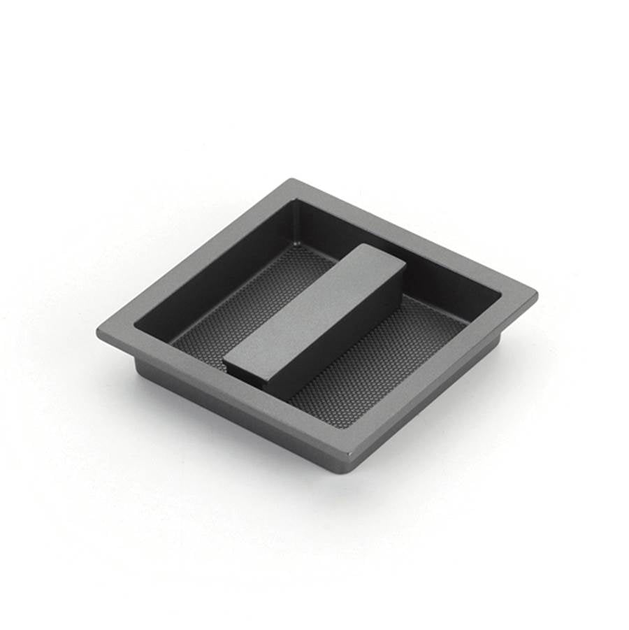 Schaub And Company - MODO Recessed Pull, Gun Metal, 3-7/8'' x 3-7/8'' Overall - Gun Metal