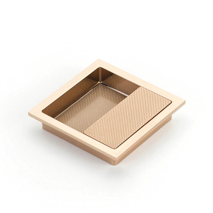 Schaub And Company - MODO Recessed Pull, Polished Rose Gold, 3-7/8'' x 3-7/8'' Overall - Polished Rose Gold