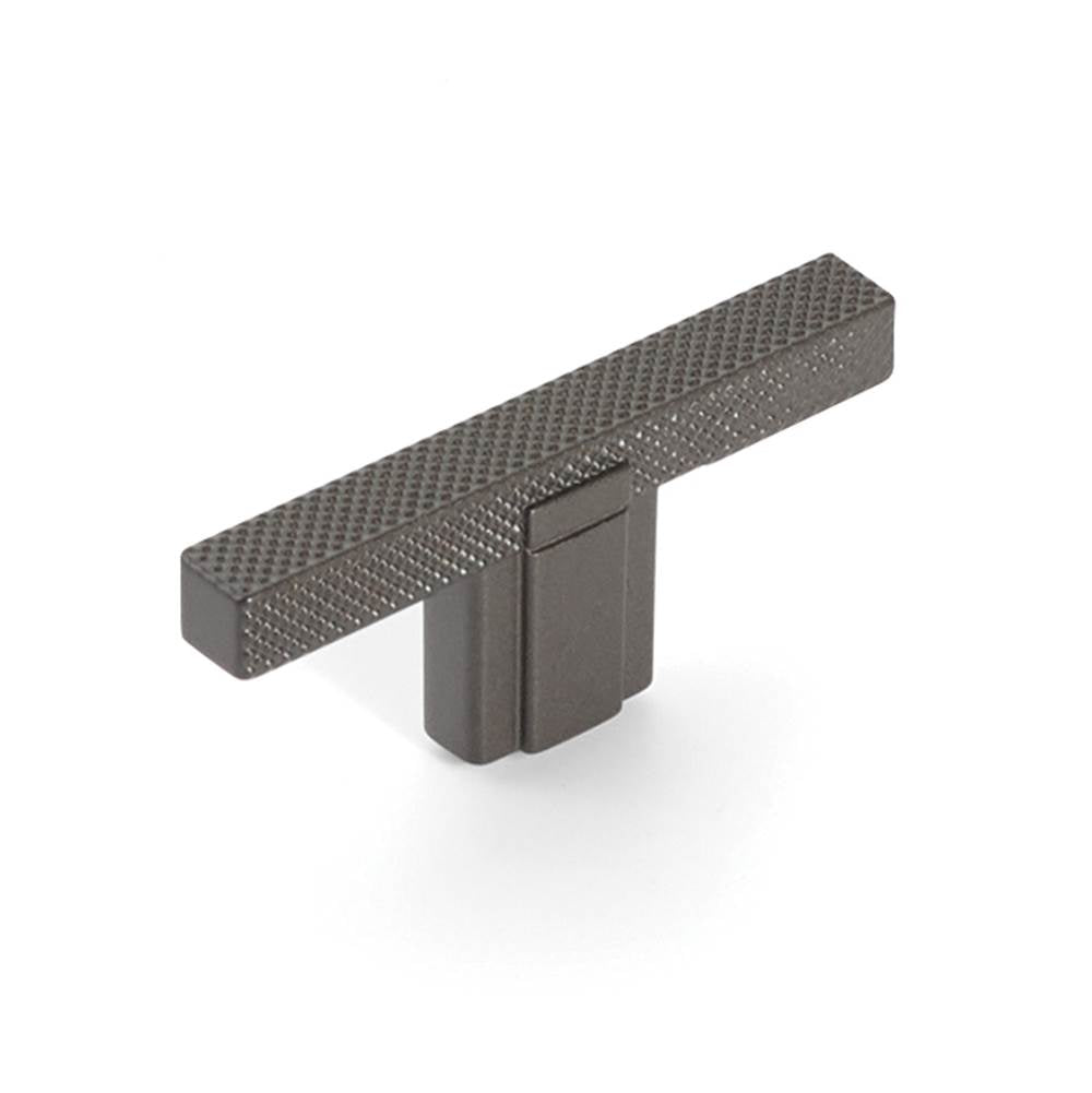 Schaub And Company - Quadrato, T-Knob, Gun Metal, 2-1/2'' - Gun Metal