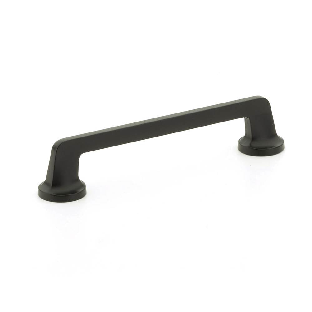 Schaub And Company - Pull, Round Bases, Matte Black, 6'' cc - Matte Black