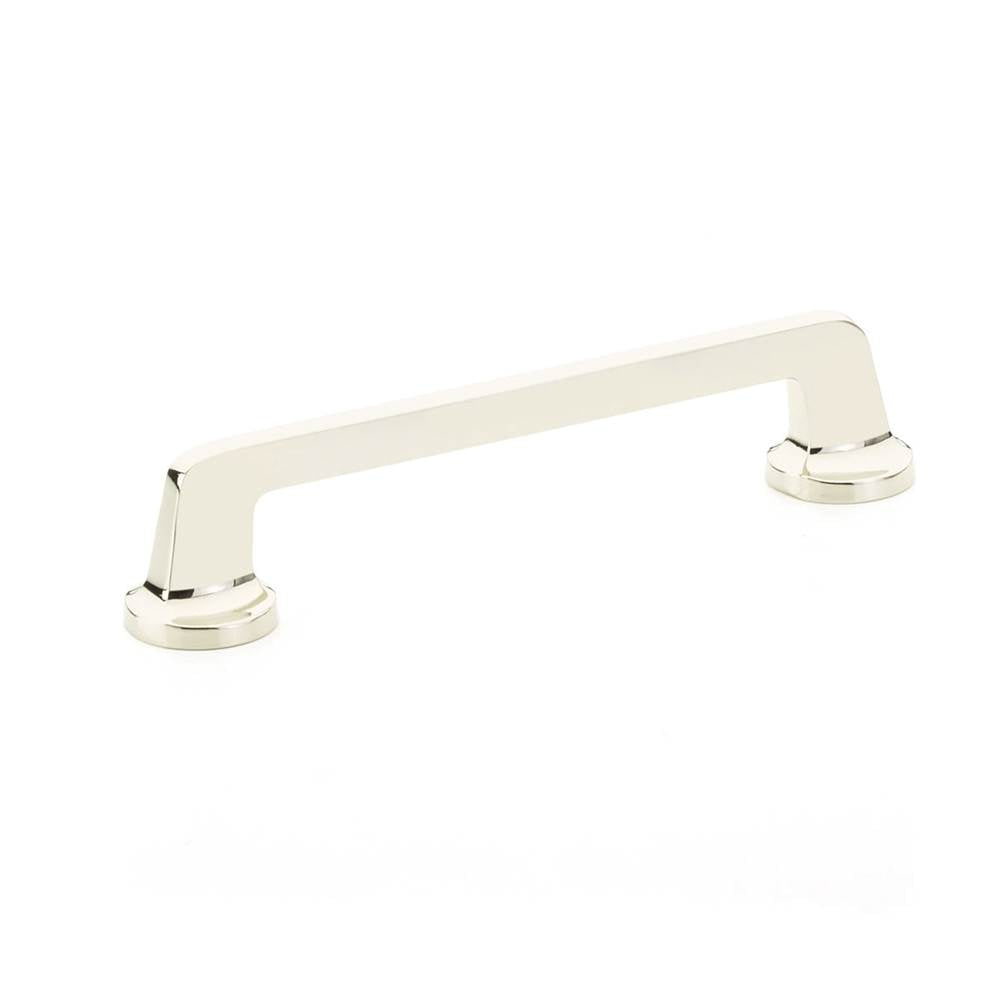 Schaub And Company - Pull, Round Bases, Polished Nickel, 6'' cc - Polished Nickel