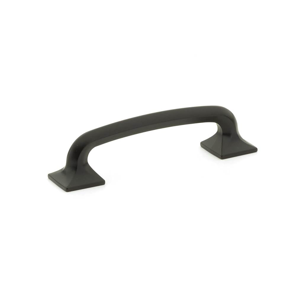 Schaub And Company - Pull, Square Bases, Matte Black, 4'' cc - Matte Black