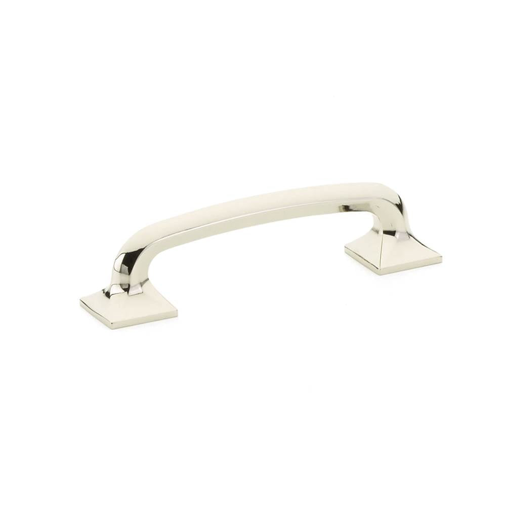 Schaub And Company - Pull, Square Bases, Polished Nickel, 4'' cc - Polished Nickel