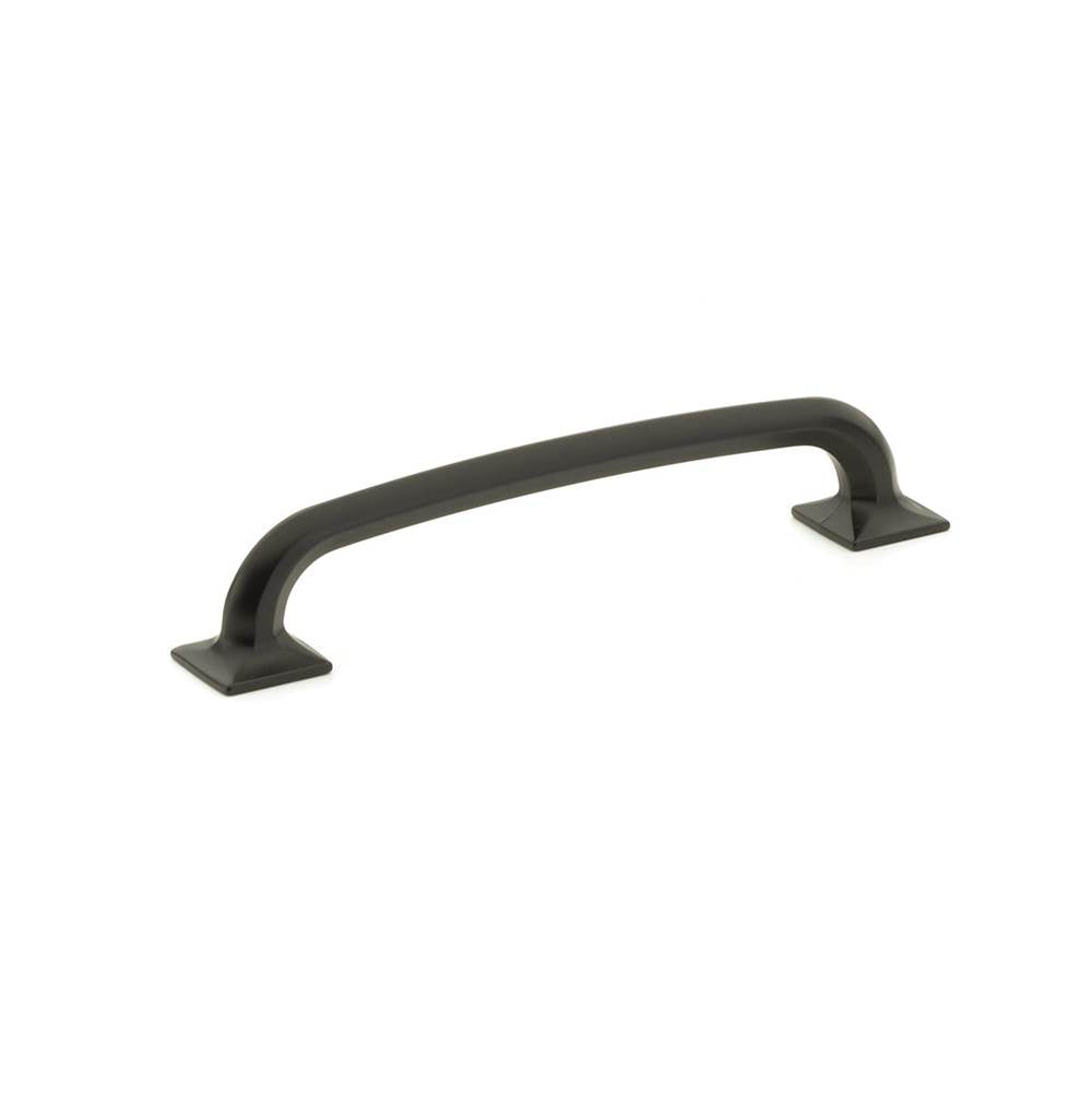 Schaub And Company - Pull, Square Bases, Matte Black, 6'' cc - Matte Black