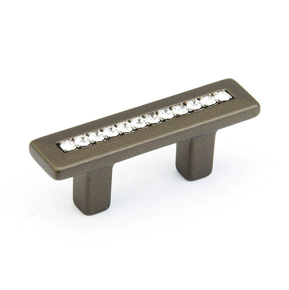 Schaub And Company - Pull, Milano Bronze w/crystals 32 mm cc - Milano Bronze