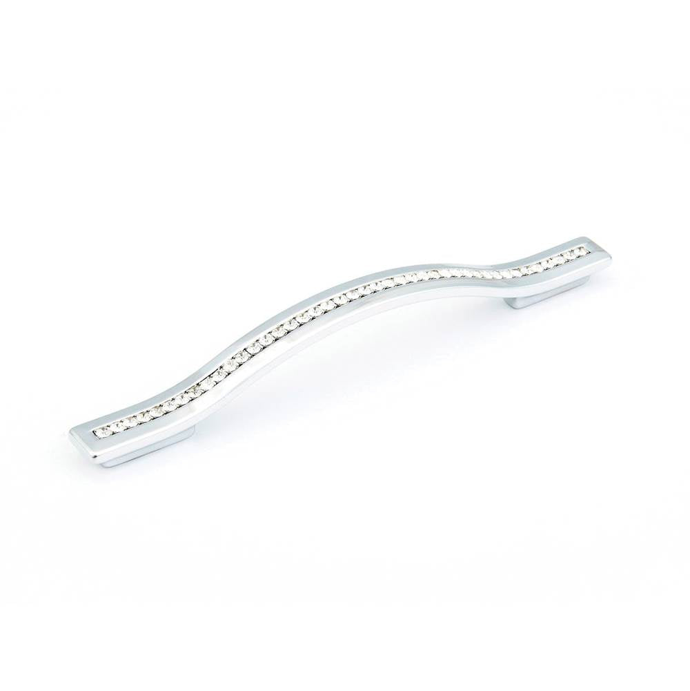 Schaub And Company - Pull, Polished Chrome w/crystals 128/160 mm cc - Polished Chrome