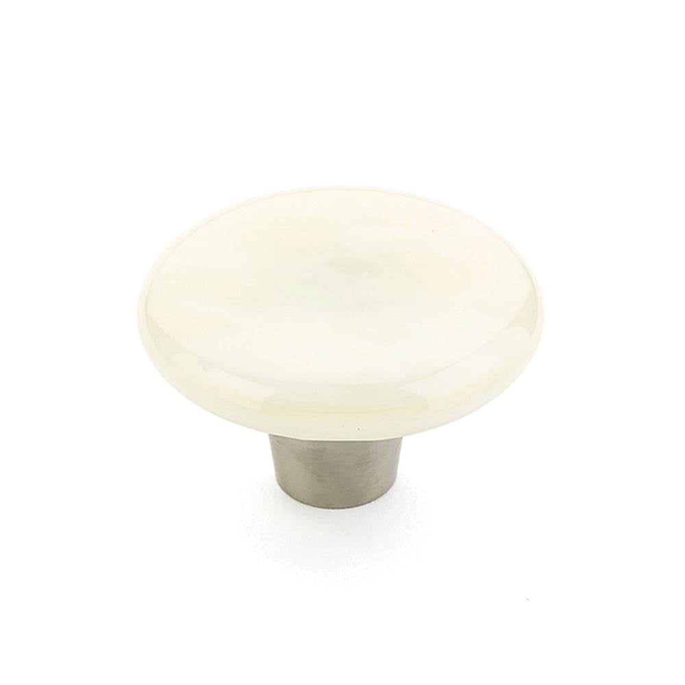Schaub And Company - Knob, Round, Ivory Silk, 1-1/2'' dia - Ivory Silk