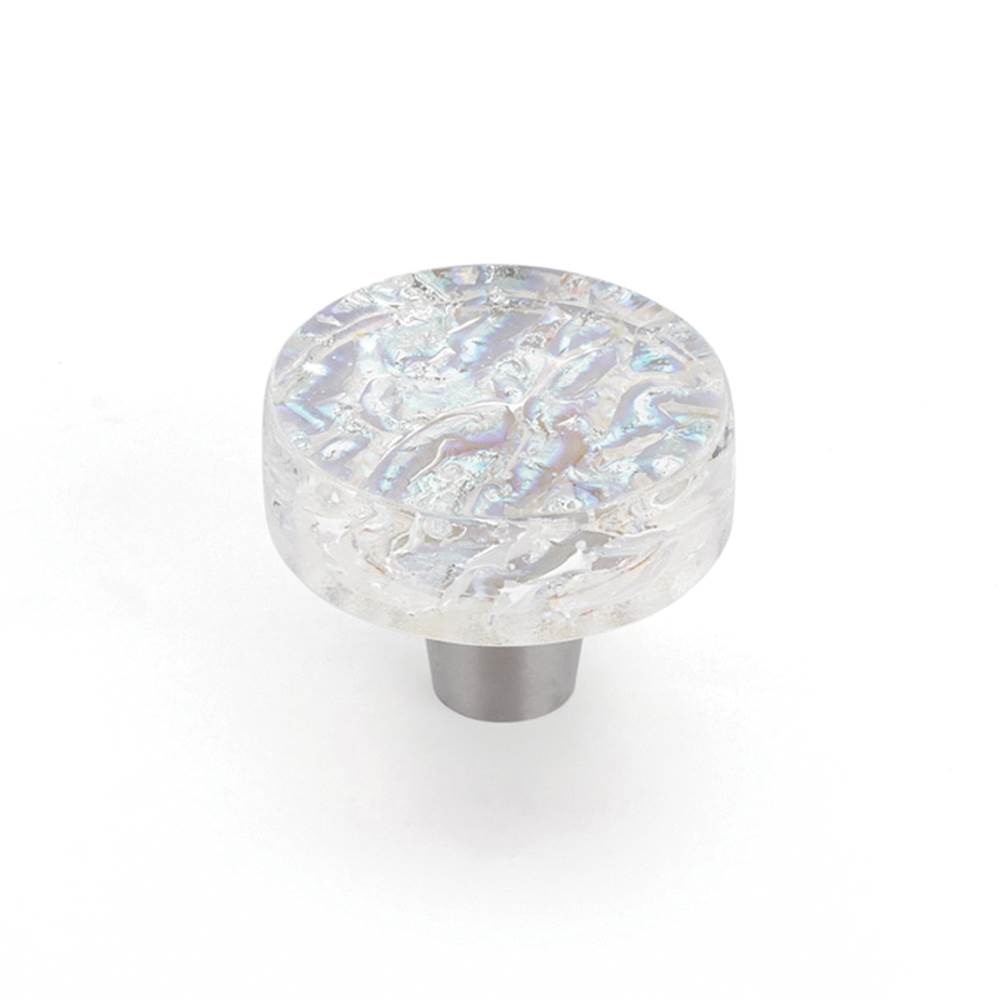 Schaub And Company - Knob, Round, Clear Pearl, 1-1/2'' dia - Pearl Clear