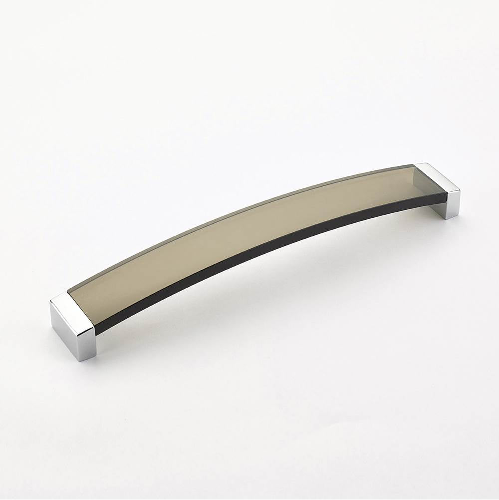 Schaub And Company - Positano, Arched Pull, Polished Chrome, Smoke, 6-5/16'' Cc - Polished Chrome