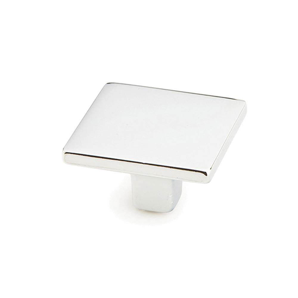 Schaub And Company - Knob, Square, Polished Chrome 1-3/8'' dia - Polished Chrome