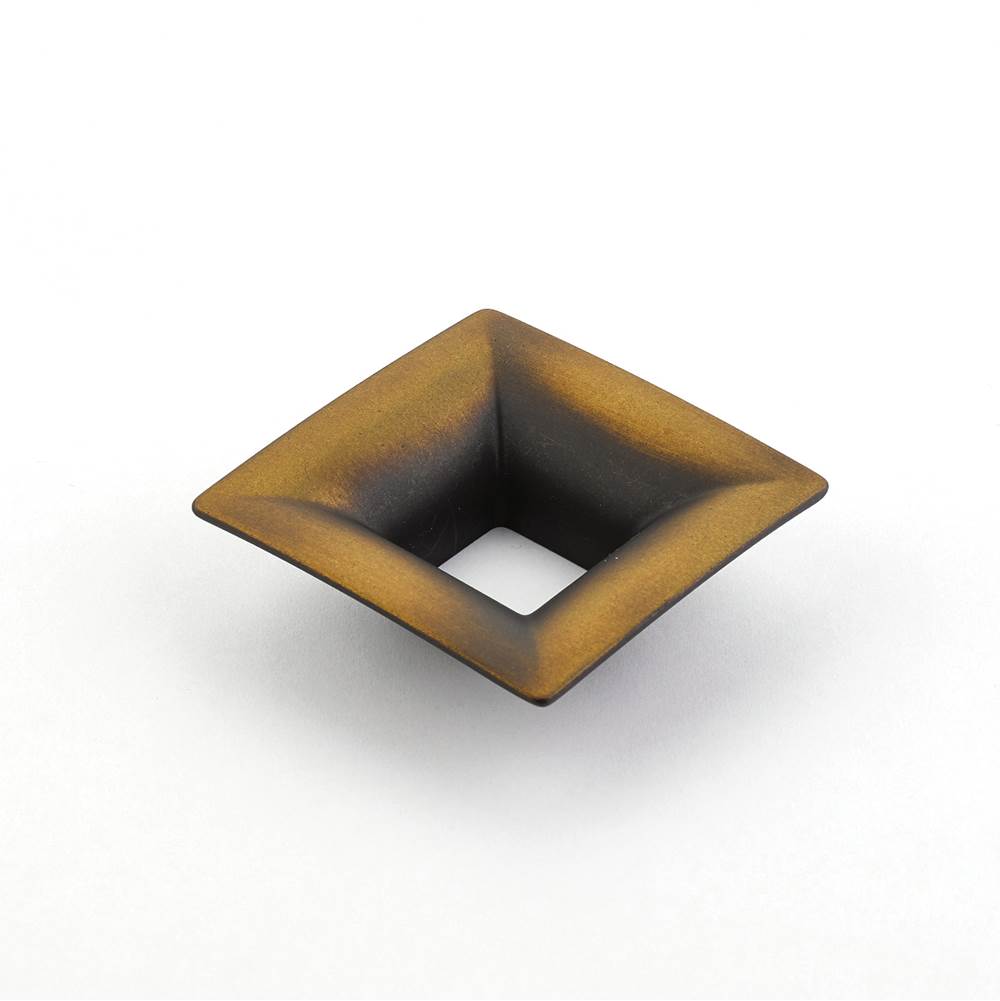 Schaub And Company - Pull, Flared Square, Burnished Bronze, 32 mm cc - Burnished Bronze