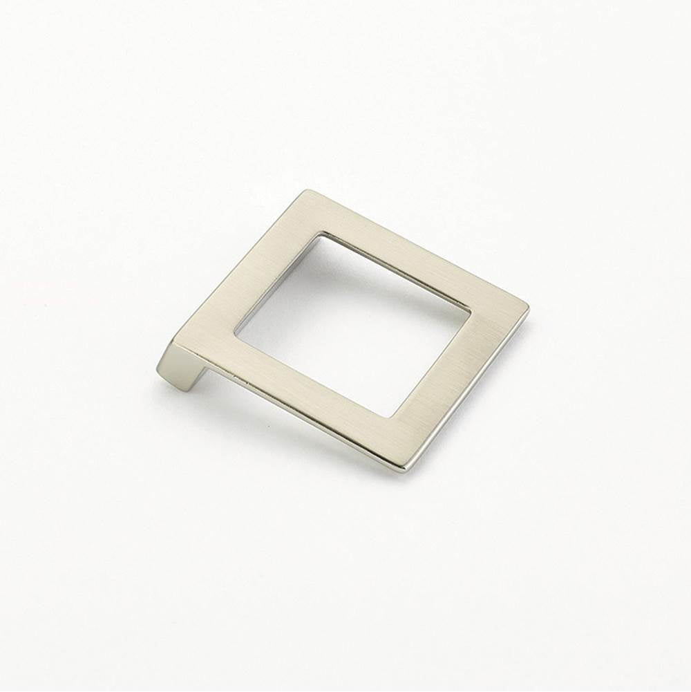 Schaub And Company - Pull, Angled Square, Satin Nickel, 32 mm cc - Satin Nickel