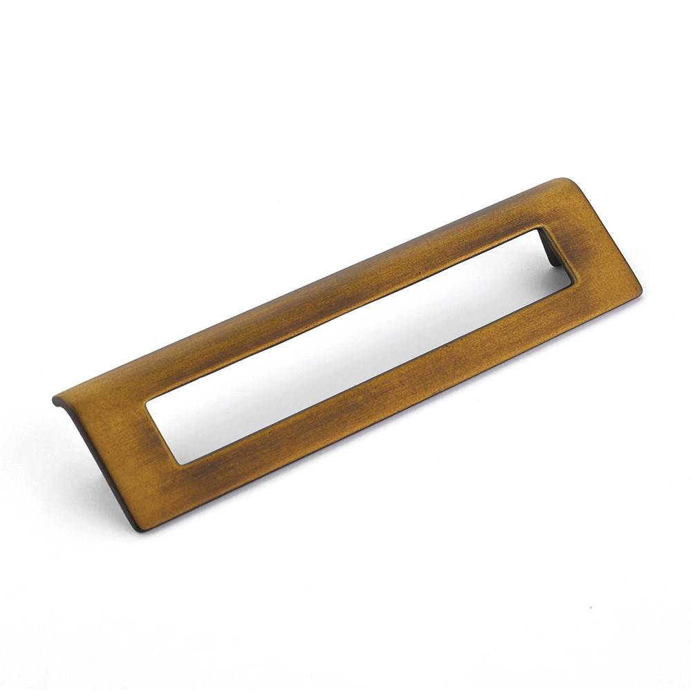 Schaub And Company - Pull, Angled Rectangle, Burnished Bronze, 160 mm cc - Burnished Bronze