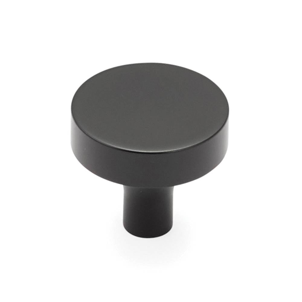 Schaub And Company - Round Knob, Matte Black, 1-1/4'' dia - Matte Black