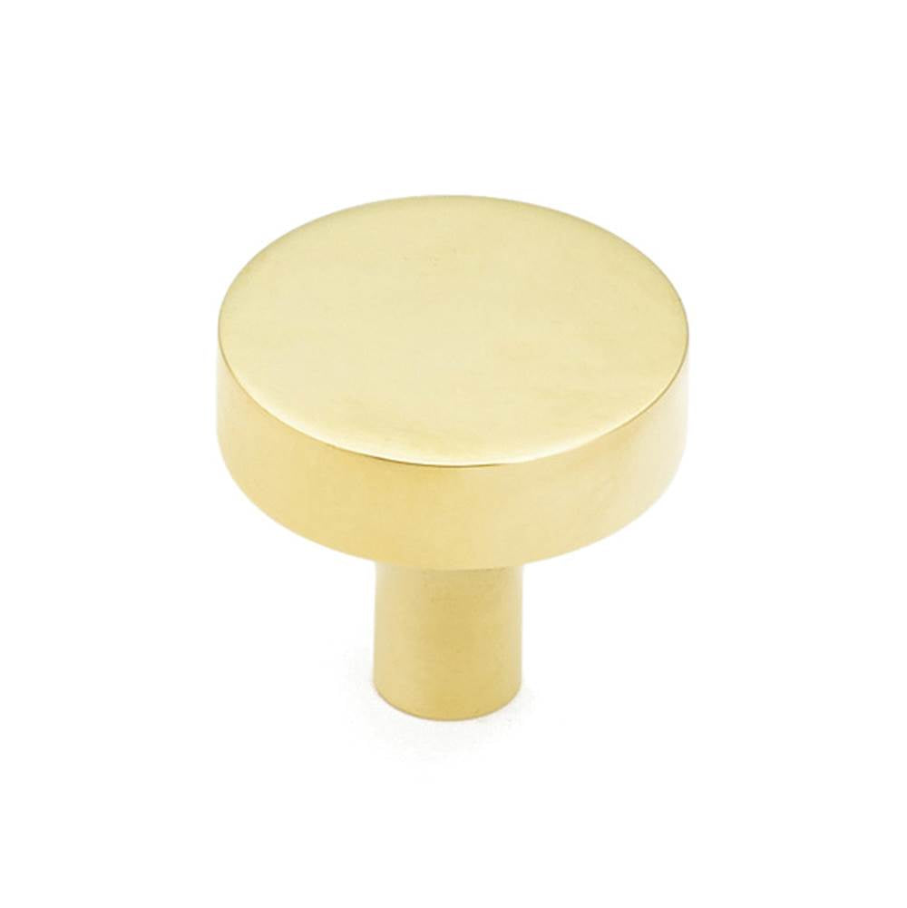 Schaub And Company - Round Knob, Unlacquered Brass, 1-1/4'' dia - Unlacquered Brass