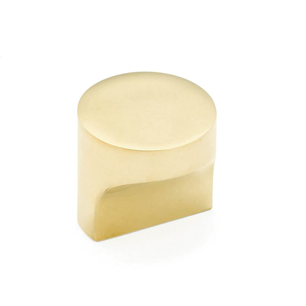 Schaub And Company - Round T-Knob, Unlacquered Brass, 1-1/4'' - Unlacquered Brass