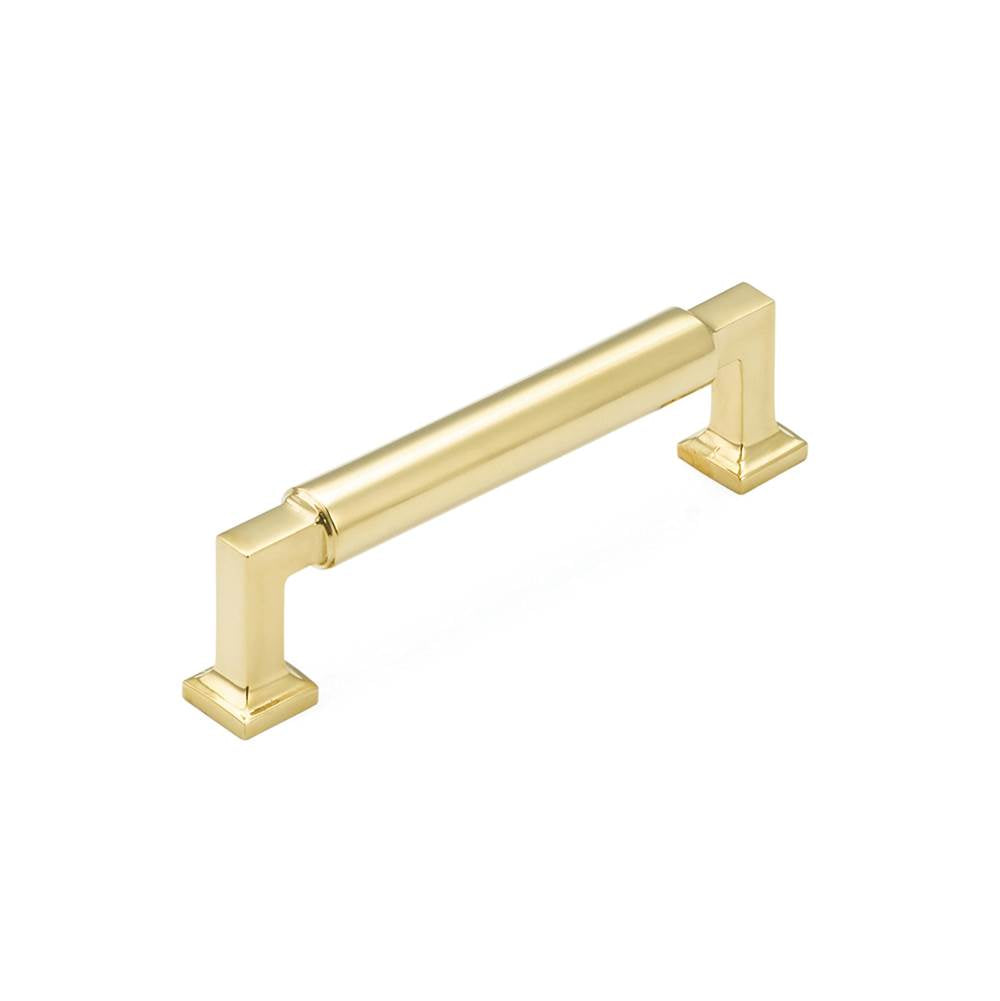 Schaub And Company - Pull, Unlacquered Brass, 4'' cc - Unlacquered Brass
