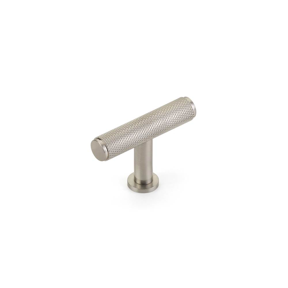 Schaub And Company - Pub House, T-Knob, Knurled, Brushed Nickel, 2'' cc - Brushed Nickel
