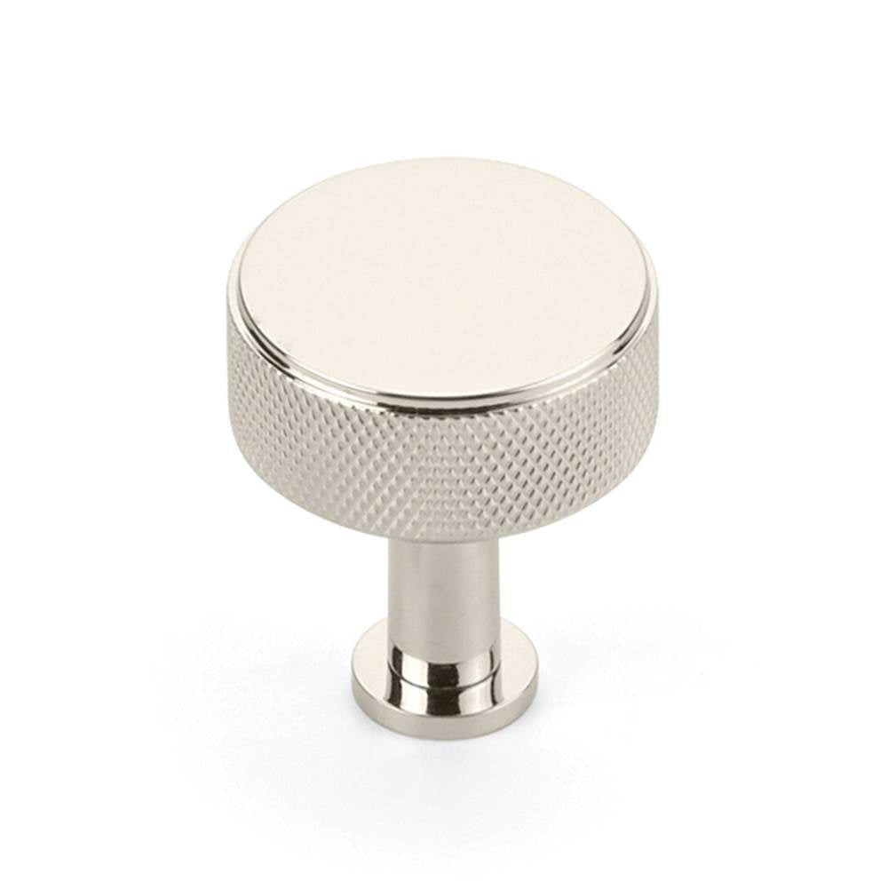 Schaub And Company - Pub House, Knob, Knurled, Polished Nickel, 1-1/4'' cc - Polished Nickel