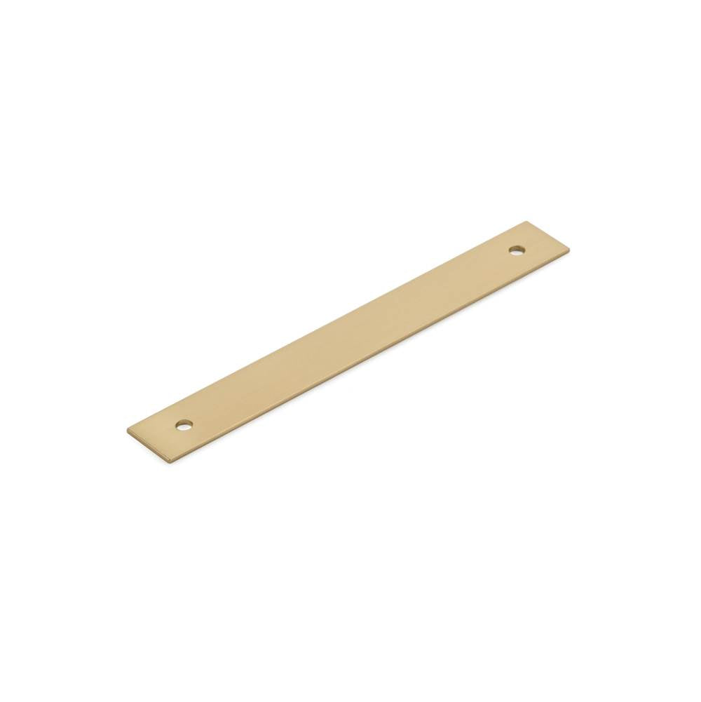 Schaub And Company - Pub House, Backplate for Pull, Signature Satin Brass, 5'' cc - Signature Satin Brass