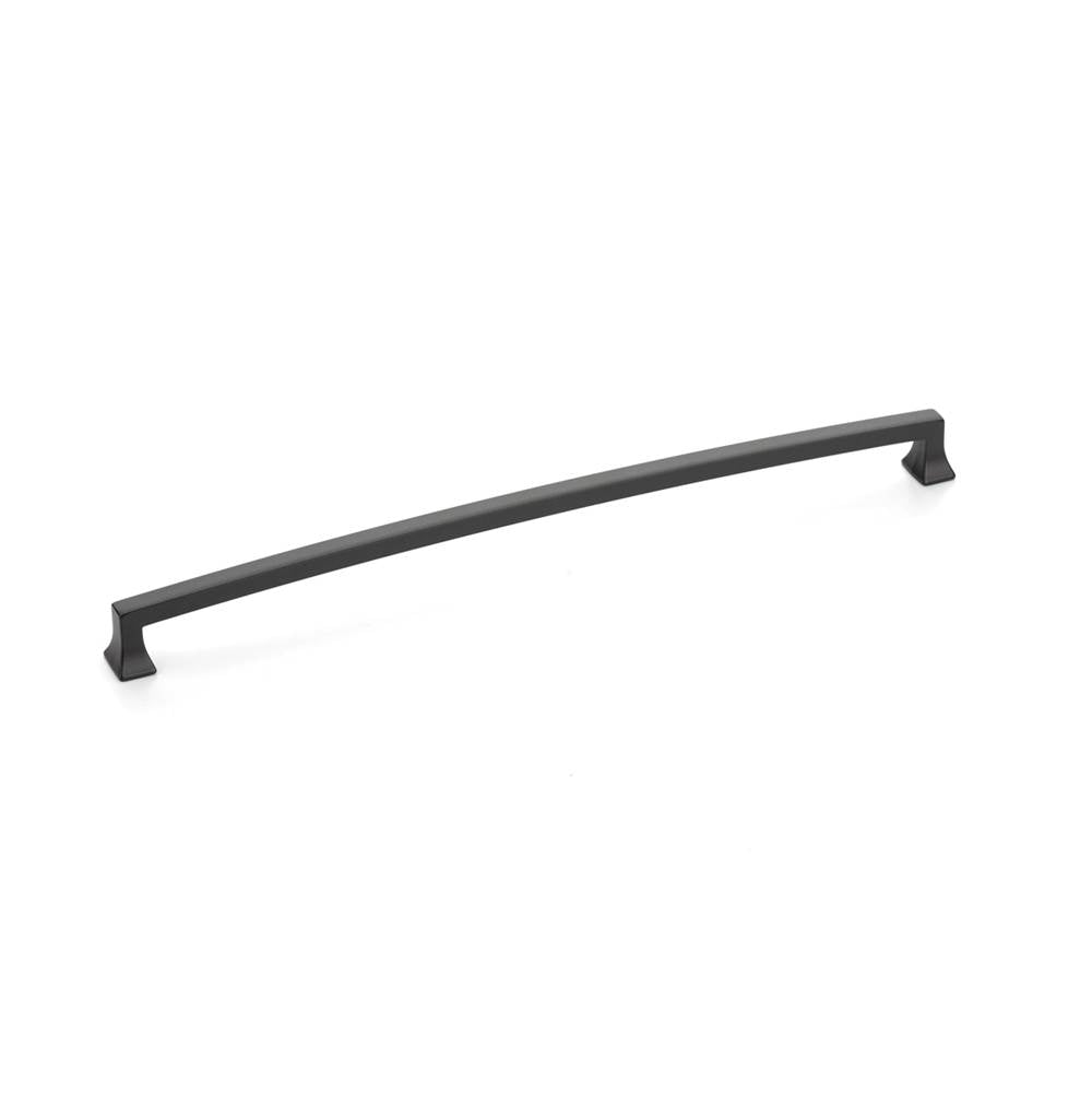 Schaub And Company - Pull, Arched, Matte Black, 12'' cc - Matte Black