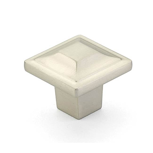 Schaub And Company - Knob, Square, Satin Nickel, 1-1/4'' dia - Satin Nickel
