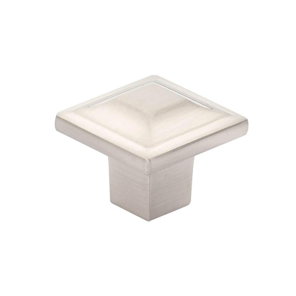 Schaub And Company - Knob, Square, Brushed Nickel, 1-1/4'' dia - Brushed Nickel