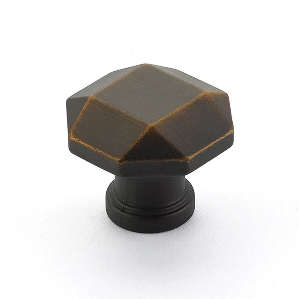 Schaub And Company - Knob, Faceted, Ancient Bronze, 1-1/4'' dia - Ancient Bronze