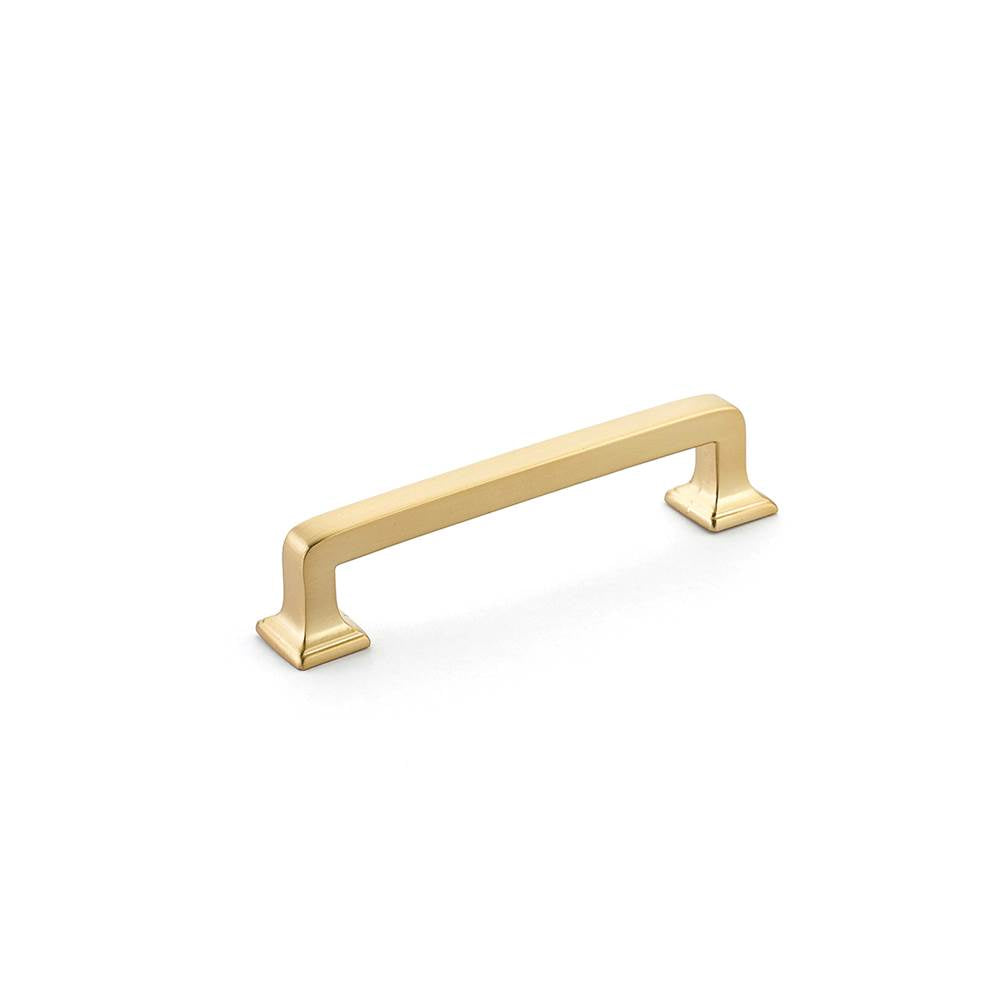 Schaub And Company - Pull, Signature Satin Brass, 4'' cc - Signature Satin Brass
