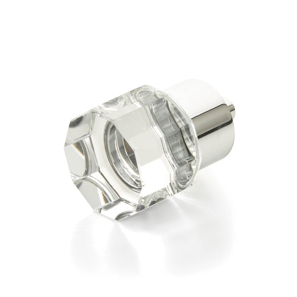 Schaub And Company - Round Multi-Sided Glass Knob, Polished Chrome, 1-1/8'' dia - Polished Chrome