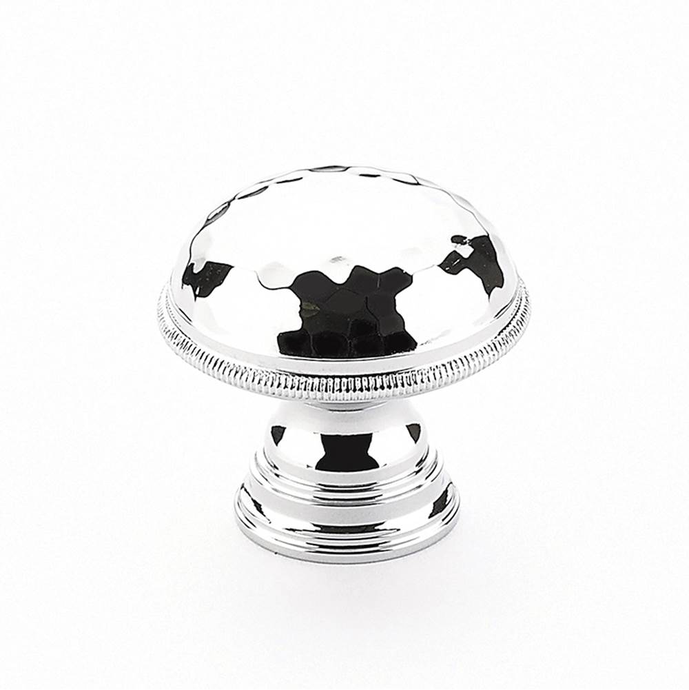 Schaub And Company - Knob, Hammered, Knurled Edge, Polished Chrome, 1-1/4'' dia - Polished Chrome