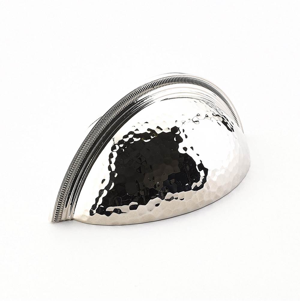 Schaub And Company - Cup Pull, Hammered, Knurled Edge, Polished Nickel, 1-1/4'' dia - Polished Nickel