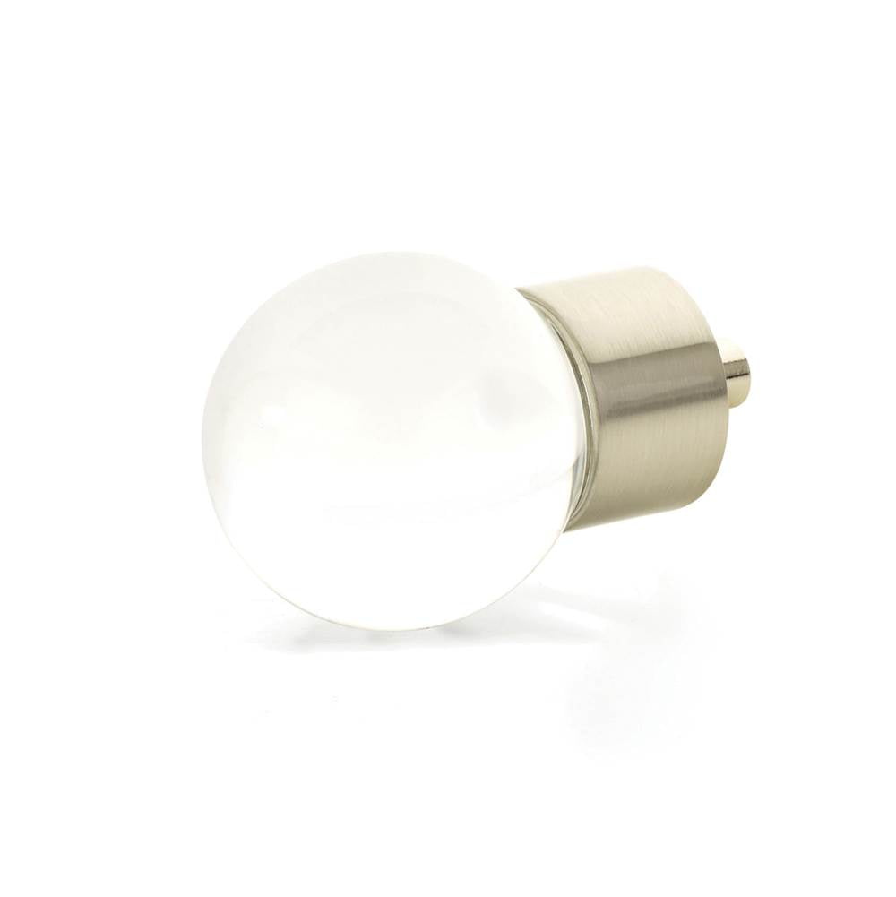 Schaub And Company - Globe Glass Knob, Satin Nickel, 1-3/8'' dia - Satin Nickel