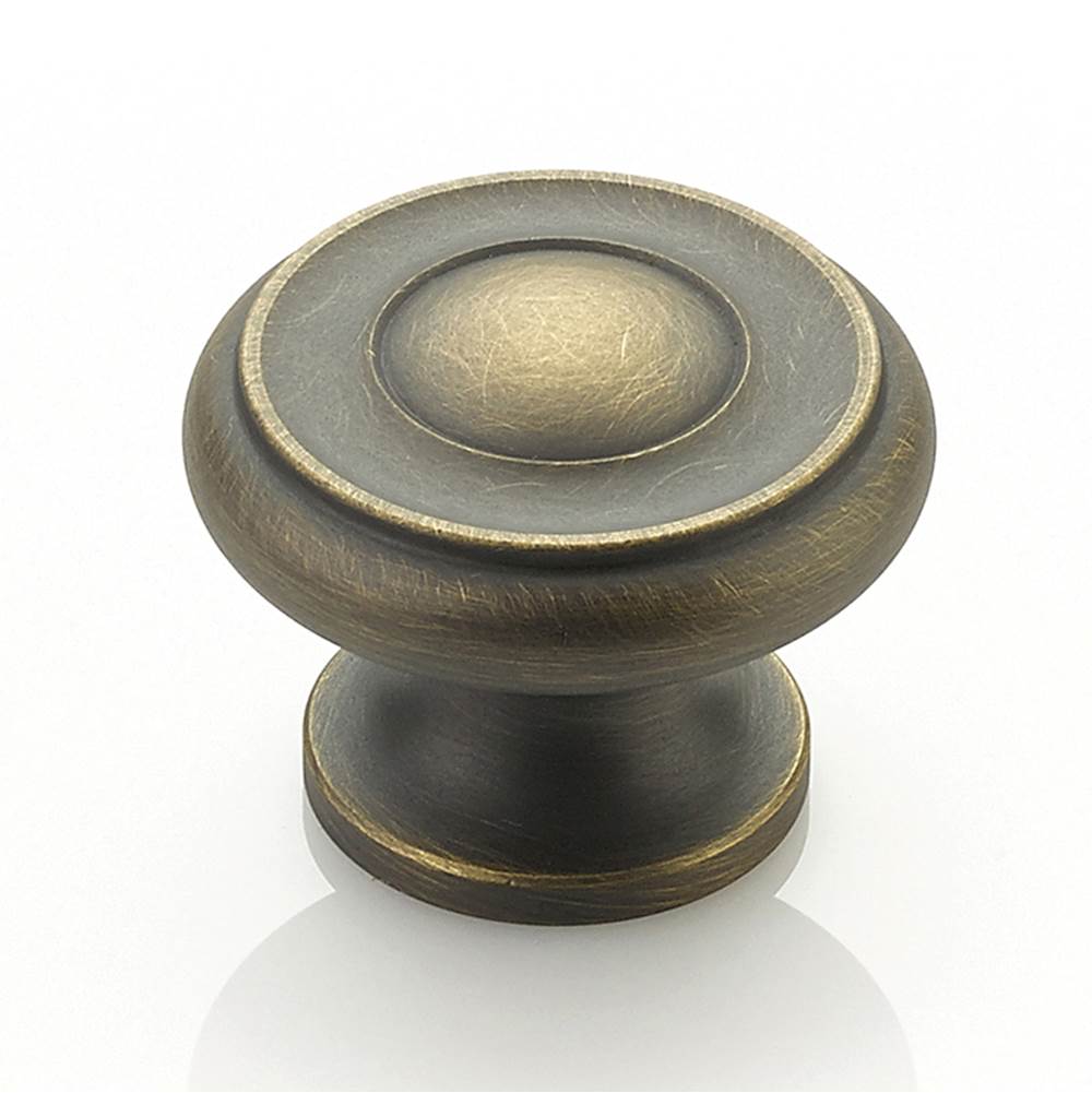 Schaub And Company - Knob, Antique Light Brass, 1-1/2'' dia - Antique Light Brass