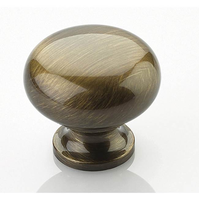Schaub And Company - Knob, Antique Brass, 1-1/4'' dia - Antique Brass