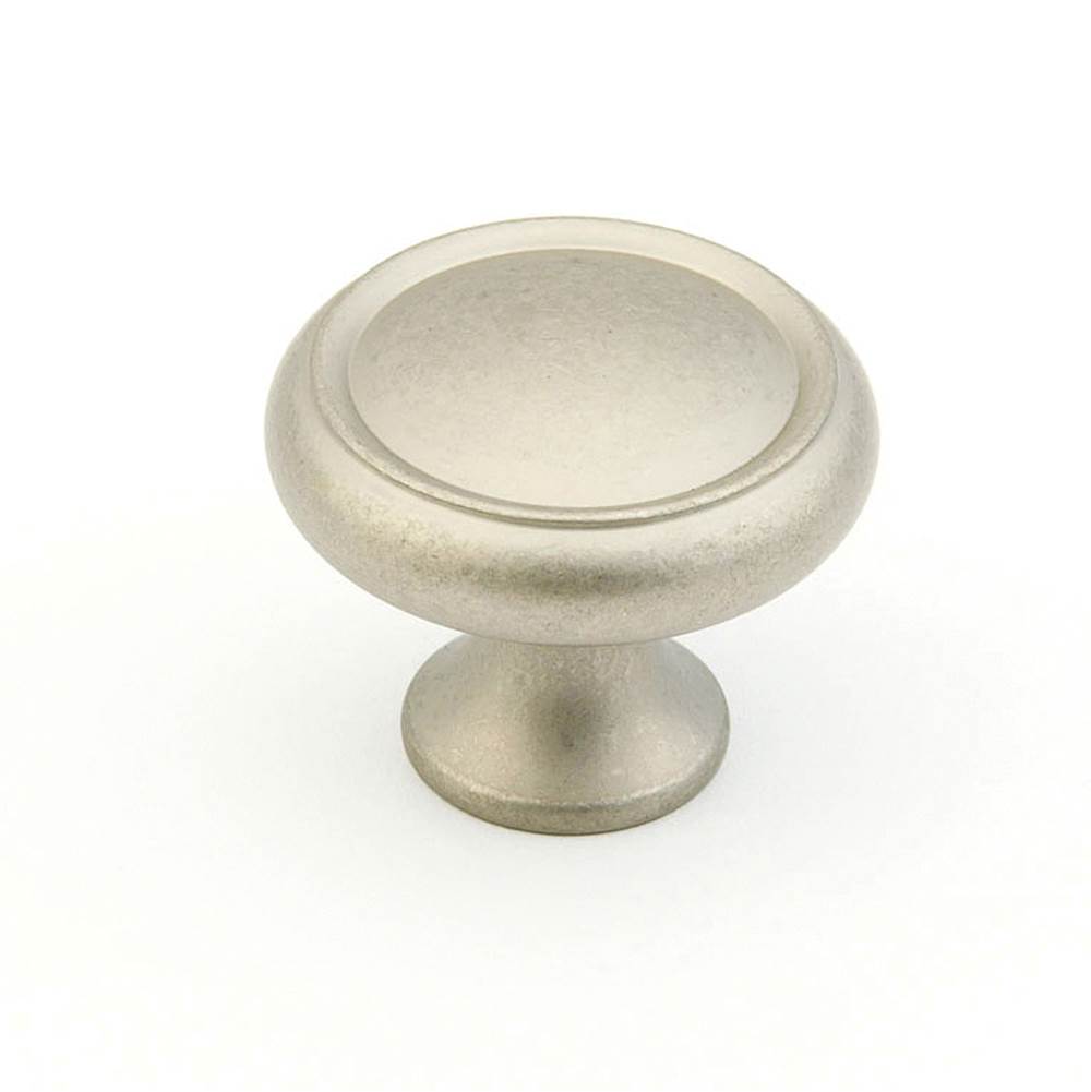 Schaub And Company - Knob, Distressed Nickel, 1-1/4'' dia - Distressed Nickel