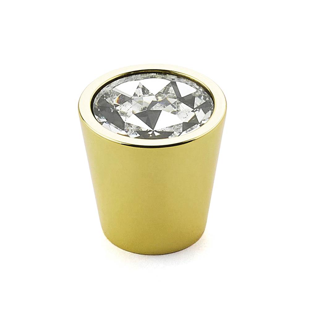 Schaub And Company - Knob, Cylinder Glass, Polished Brass, 1-1/16'' dia - Polished Brass