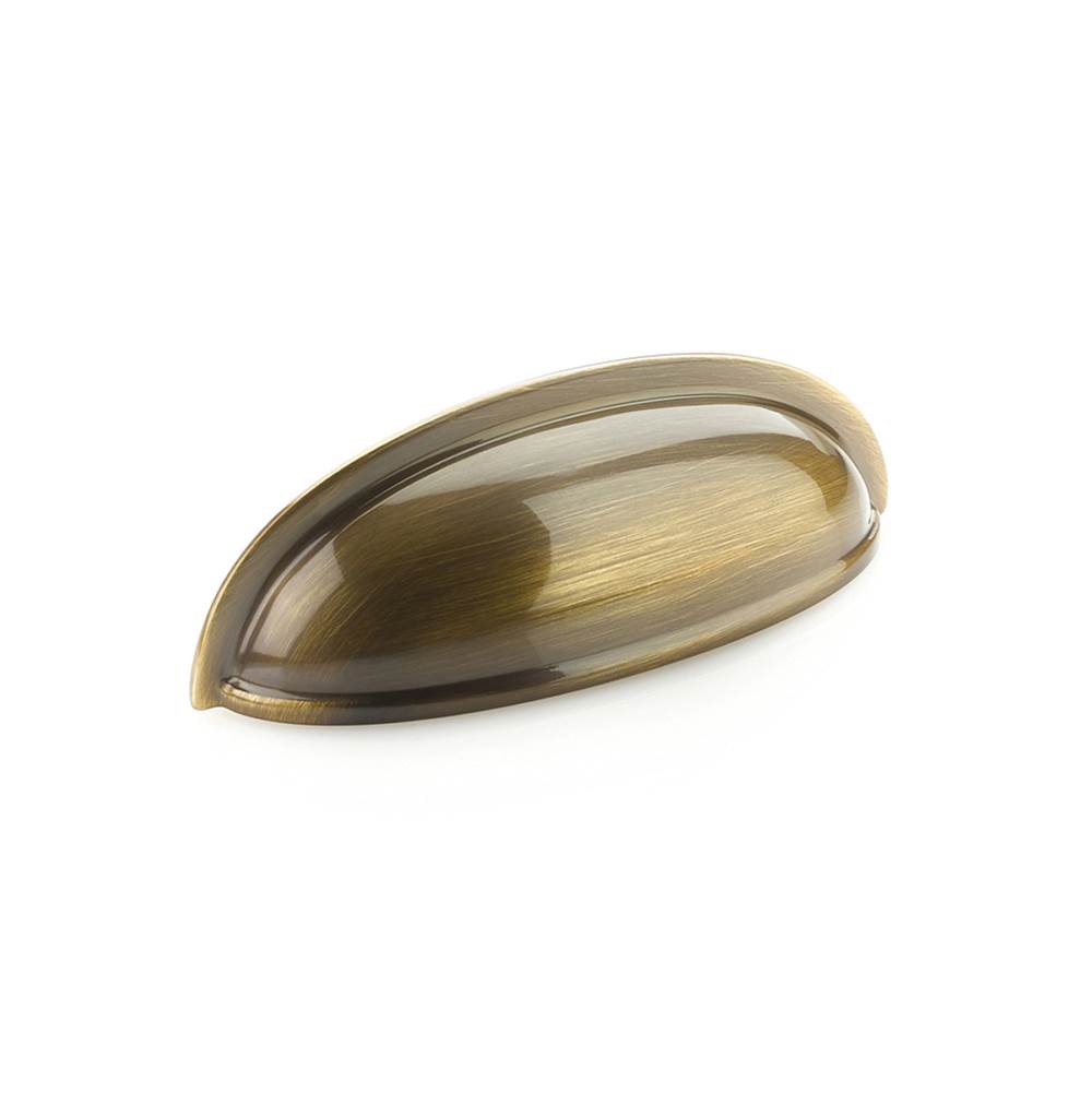 Schaub And Company - Cup Pull, Antique Brass, 3'' cc - Antique Brass