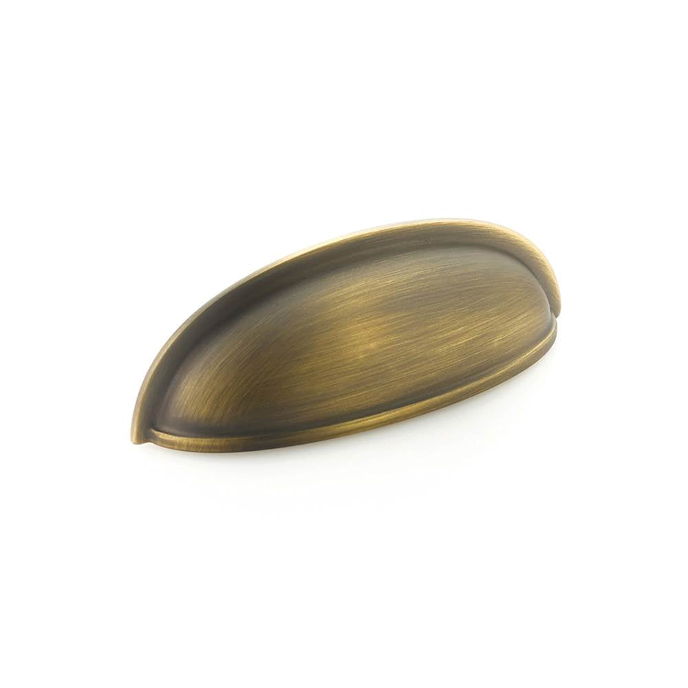 Schaub And Company - Cup Pull, Antique Light Brass, 3'' cc - Antique Light Brass