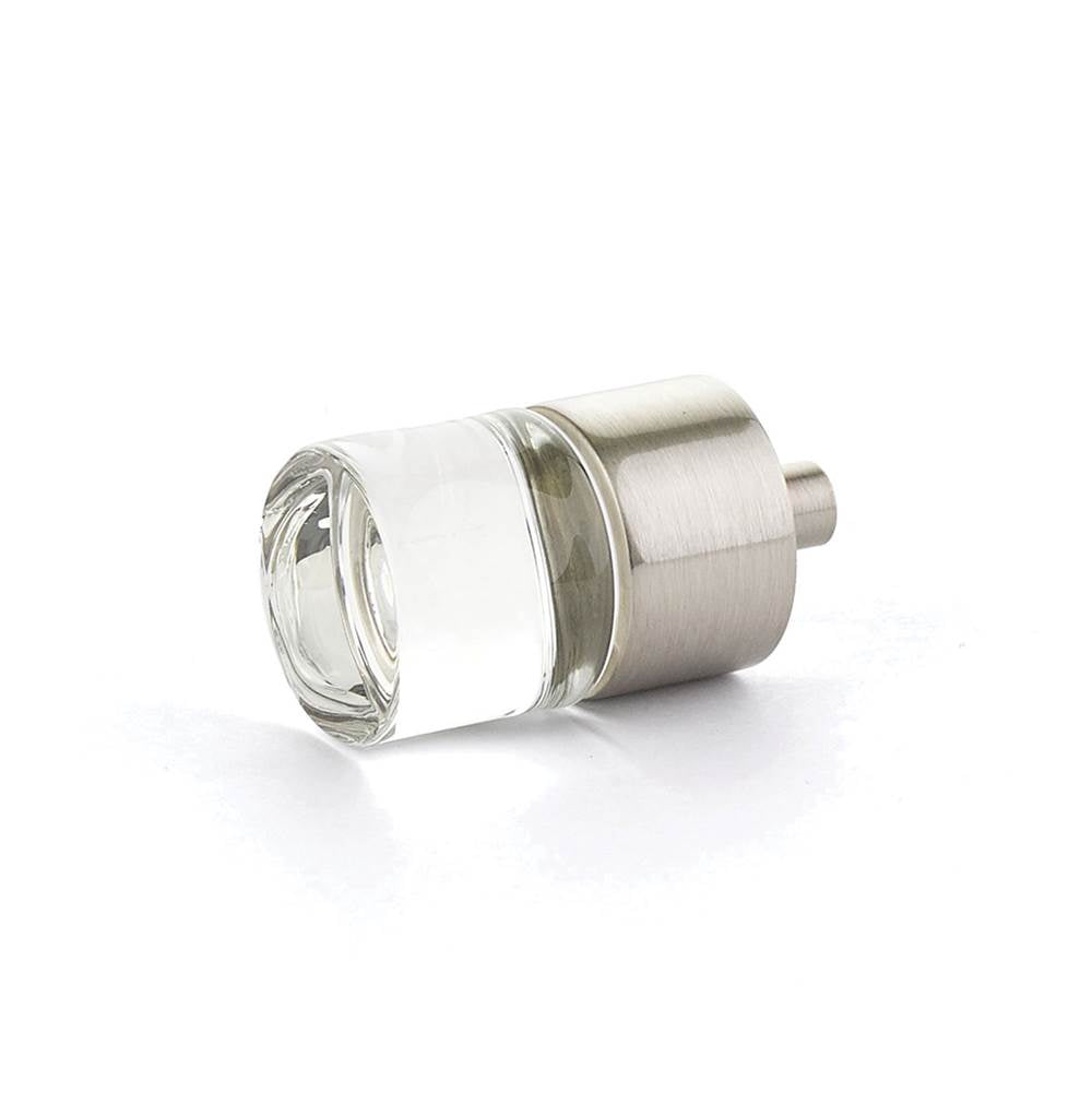 Schaub And Company - Knob, Cylinder Glass, Satin Nickel, 7/8'' dia - Satin Nickel