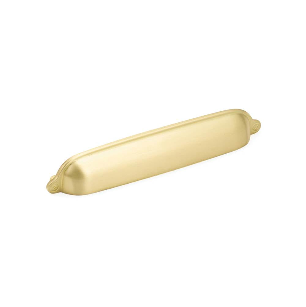 Schaub And Company - Cup Pull, Satin Brass, 6'' cc - Satin Brass