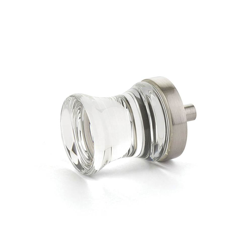 Schaub And Company - Knob, Concave Glass, Satin Nickel, 1-1/8'' dia - Satin Nickel