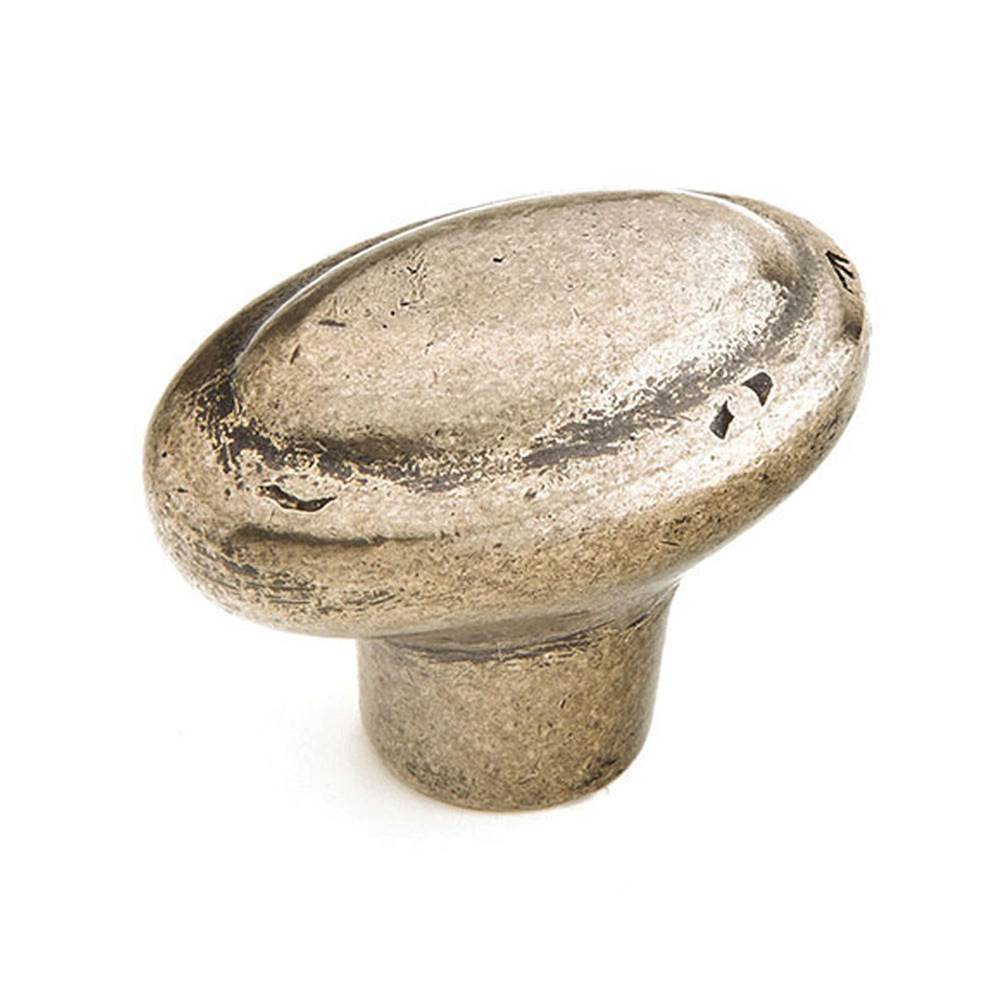 Schaub And Company - Knob, Oval, Italian Nickel, 1-7/8'' dia - Italian Nickel