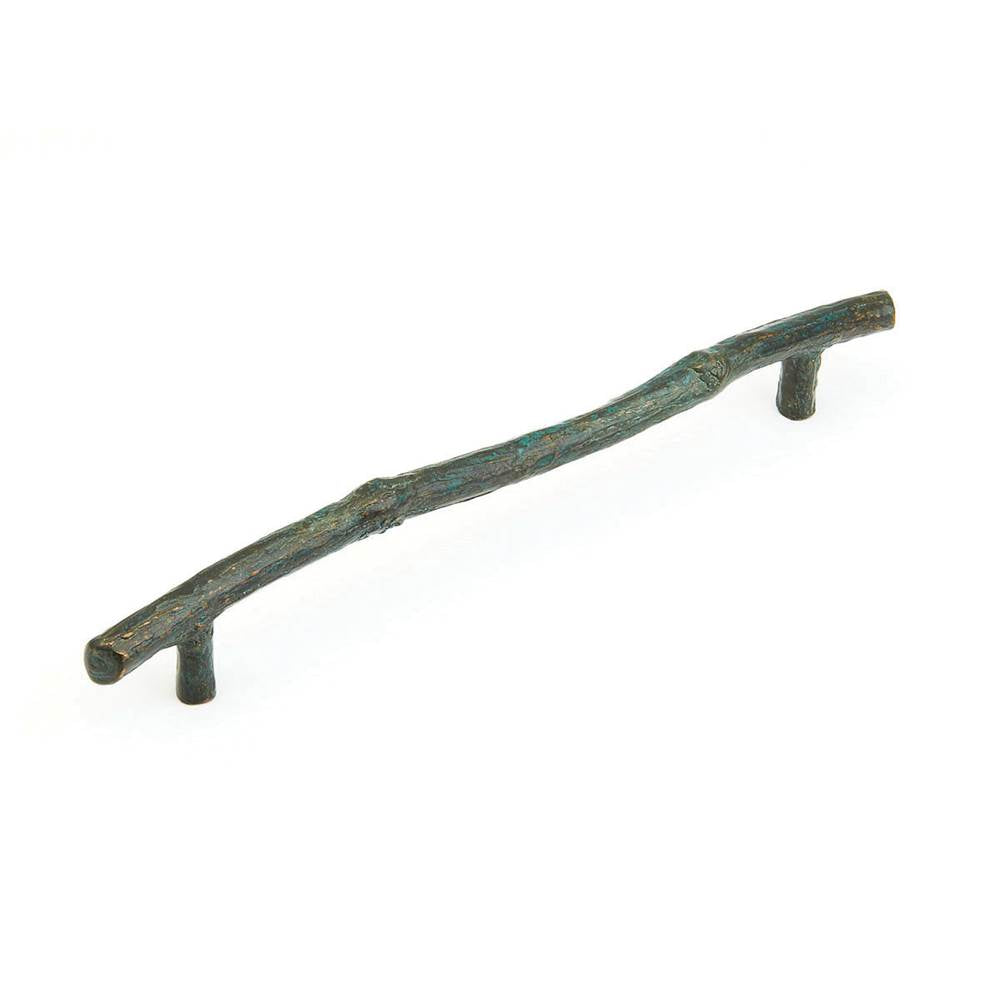 Schaub And Company - Appliance Pull, Twig, Verde Imperiale, 12'' cc - Verde Imperiale