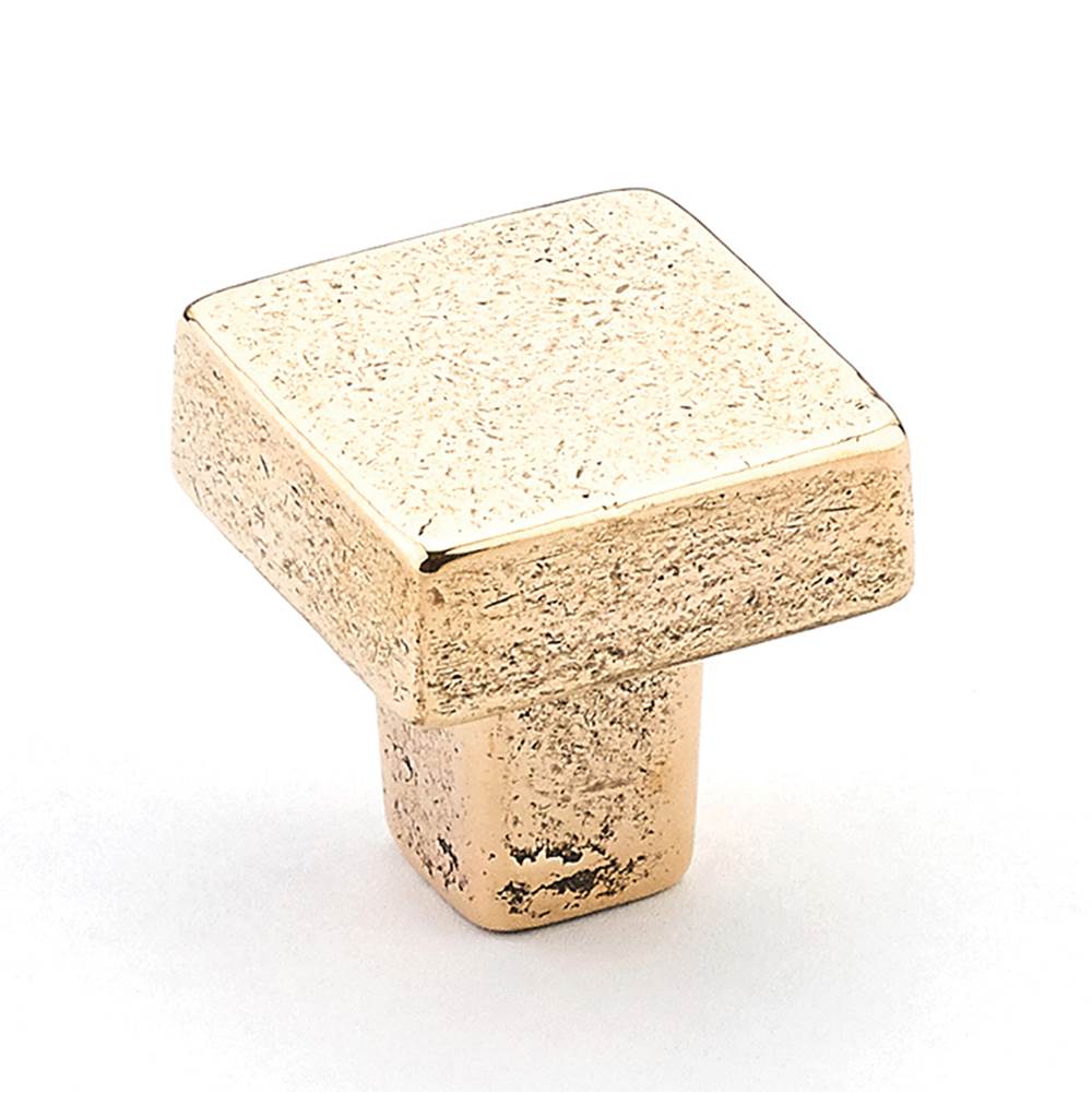 Schaub And Company - Knob, Square, Natural Bronze, 1-1/4'' dia - Natural Bronze
