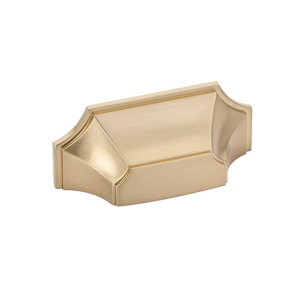Schaub And Company - Cup Pull, Signature Satin Brass, 3'' cc - Signature Satin Brass