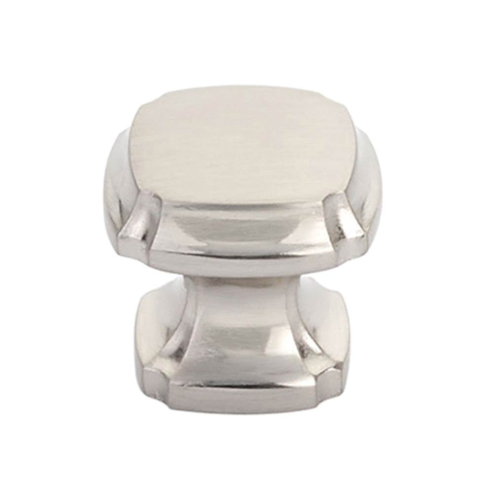 Schaub And Company - Knob, Square, Brushed Nickel, 1-3/8'' dia - Brushed Nickel