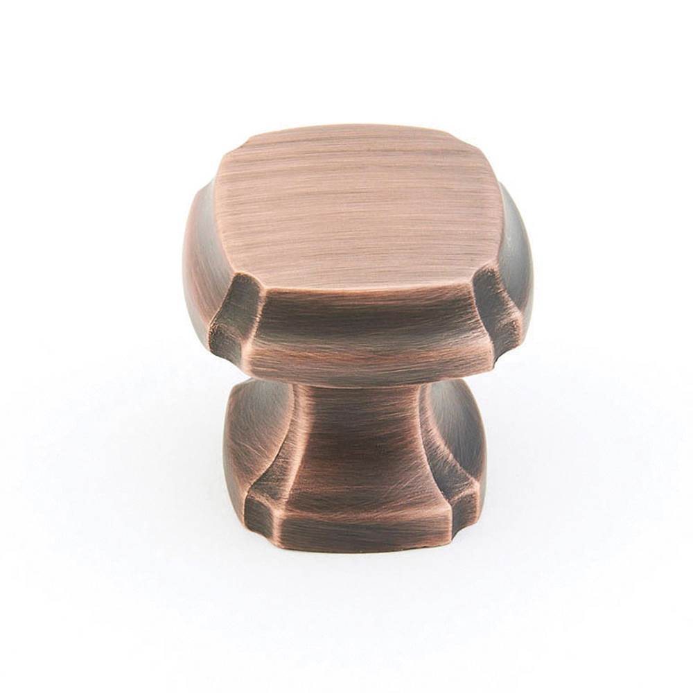 Schaub And Company - Knob, Square, Empire Bronze, 1-3/8'' dia - Empire Bronze