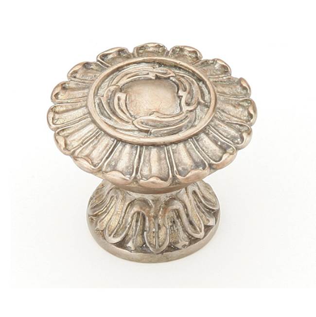 Schaub And Company - Knob, Monticello Silver, 1-1/4'' dia - Monticello Silver