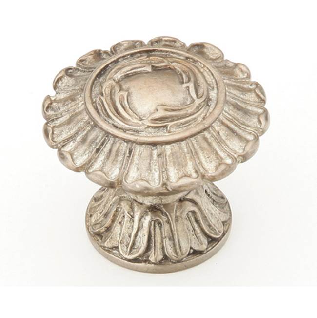 Schaub And Company - Knob, Monticello Silver, 1-1/2'' dia - Monticello Silver